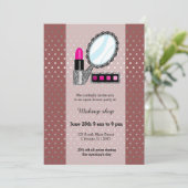 Invitation Artiste maquillage - choisir la couleur arrière - (Debout devant)