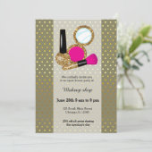 Invitation Artiste maquillage - choisir la couleur arrière -  (Debout devant)