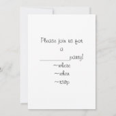 Invitation Artistes Peinture Splatter et Palette de Peinture (Dos)