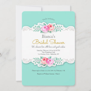 Invitation Artistic Rose Invite