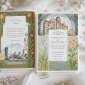 Invitation Artistic Turner Hall Milwaukee Art Nouveau Wedding