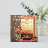 Invitation Artistic Vintage Design Retirement Party (Debout devant)