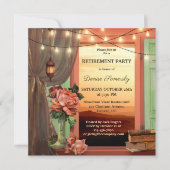 Invitation Artistic Vintage Design Retirement Party (Devant)