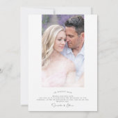 Invitation Artistic White Boho Minimal Save the Date Card (Dos)