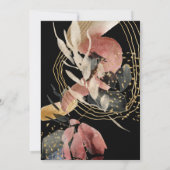 Invitation Artistique Abstrait Moderne Design élégant Anniver (Dos)