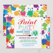 Invitation artistique de la Paint Party Tout Invit (Devant / Derrière)