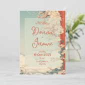 Invitation artistique japonaise vintage (Debout devant)