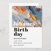 Invitation artistique minimaliste moderne  (Devant / Derrière)