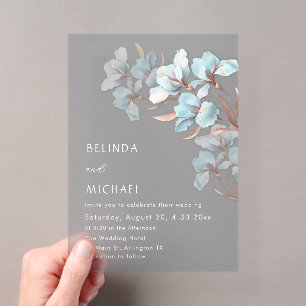 Invitation artistique Turquoise Rose Gold Fleurs