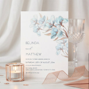Invitation artistique Turquoise Rose Gold Fleurs