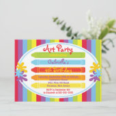 Invitation Arts & Artisanat Fête d'anniversaire de Peinture p (Debout devant)