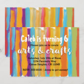 Invitation Arts & Artistes Aquarelle Peinture Party Invitatio (Devant / Derrière)