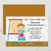 Invitation Arts et fête d'anniversaire de métiers (Devant / Derrière)