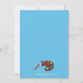 Invitation Arts et fête d'anniversaire de photo de peinture (Dos)