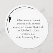 Invitation Arts martiaux 1er degré Ceinture noire Test Invita (Devant / Derrière)