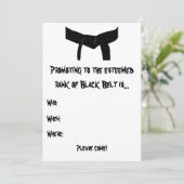 Invitation Arts Martiaux Black Belt Exam Red Yellow Invitatio (Debout devant)