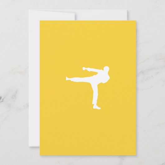 Invitation Arts martiaux jaunes (Dos)