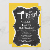 Invitation Arts martiaux jaunes (Devant / Derrière)