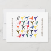 Invitation Arts martiaux Karate Kids 8e anniversaire fête (Dos)