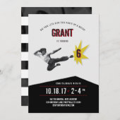 Invitation Arts Martiaux Kung Fu Karate Anniversaire Invitati (Devant / Derrière)