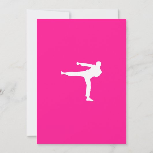 Invitation Arts martiaux roses (Dos)