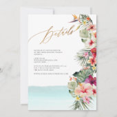 Invitation ArtsApp Chic Tropical Paradise Mariage (Dos)