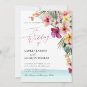 Invitation ArtsApp Chic Tropical Paradise Mariage (Devant)