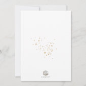 Invitation ArtsApp Elégant Faux Gold Calligraphy Christening (Dos)