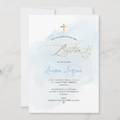 Invitation ArtsApp Elegant H2 Washed Pale Blue Baptism (Devant)