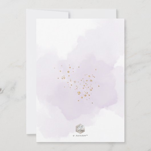 Invitation ArtsApp Élégant H2 Washed Purple Dedication (Dos)