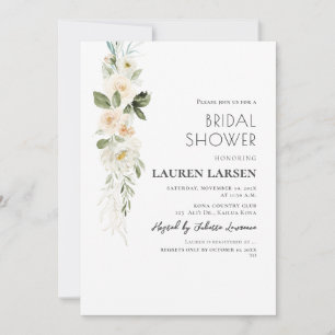 Invitation ArtsApp H2 Alabaster Cream Roses et Foliage