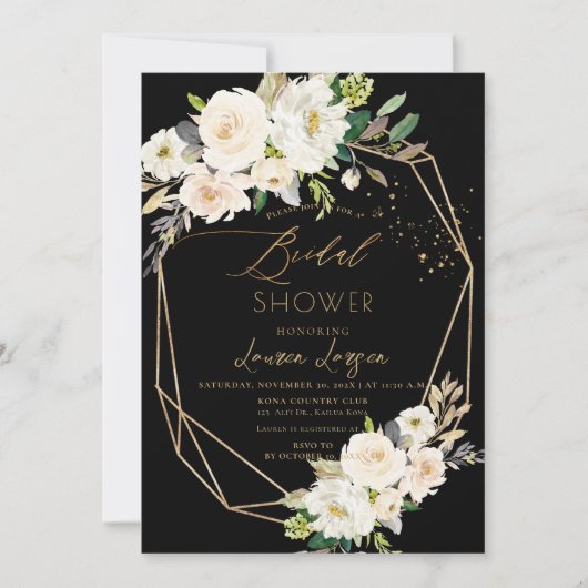 Invitation ArtsApp H2 Alabaster Roses Fête de Mariage (Devant)