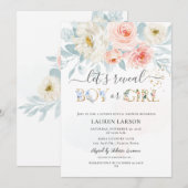 Invitation ArtsApp H2 Blush+Blue Roses Sexe Reveal Douche (Devant / Derrière)