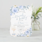 Invitation ArtsApp H2 Dusty Blue Rose Brunch Bubbly (Debout devant)