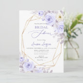 Invitation ArtsApp H2 Dusty Purple Rose Fête des mariées (Debout devant)