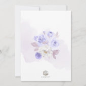 Invitation ArtsApp H2 Dusty Purple Rose Fête des mariées (Dos)