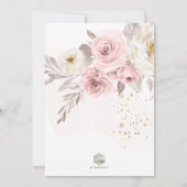 Invitation ArtsApp H2 Dusty Rose Roses Fête des mariées (Dos)