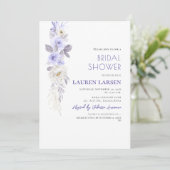Invitation ArtsApp H2 Dusty violet Roses et feuillage (Debout devant)