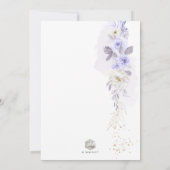 Invitation ArtsApp H2 Dusty violet Roses et feuillage (Dos)