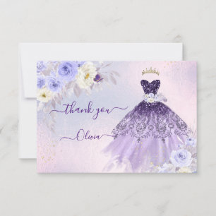 Invitation ArtsApp H2 Ombre Violet Parkling Quinceanera