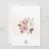 Invitation ArtsApp H2 Roses Poussiéreuses Rose Clair Mariage (Dos)