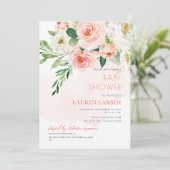 Invitation ArtsApp H2 Roses rose pâle Roses bleu rouille (Debout devant)