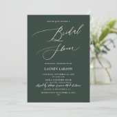 Invitation ArtsApp Luxe Calligraphie Vert Forêt Luxuriant (Debout devant)