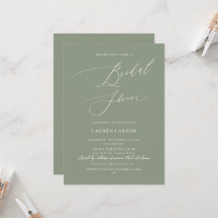 Invitation ArtsApp Olive+Sage Calligraphie Baby Shower de Mar