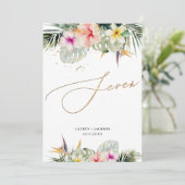 Invitation ArtsApp Paradis Tropical Table Sept Or Faux (Debout devant)