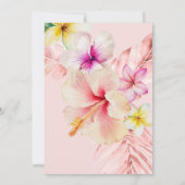 Invitation ArtsApp Tropical Paradise Baby shower Calligraphie (Dos)