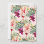 Invitation ArtsApp Tropical Paradise Faux Gold Fiançailles (Dos)