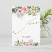 Invitation ArtsApp Tropical Paradise Faux Gold Table Neuf (Debout devant)