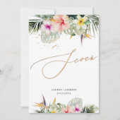 Invitation ArtsApp Tropical Paradise Faux Gold Table Sept (Devant)