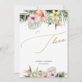 Invitation ArtsApp Tropical Paradise Faux Gold Table Trois (Dos)